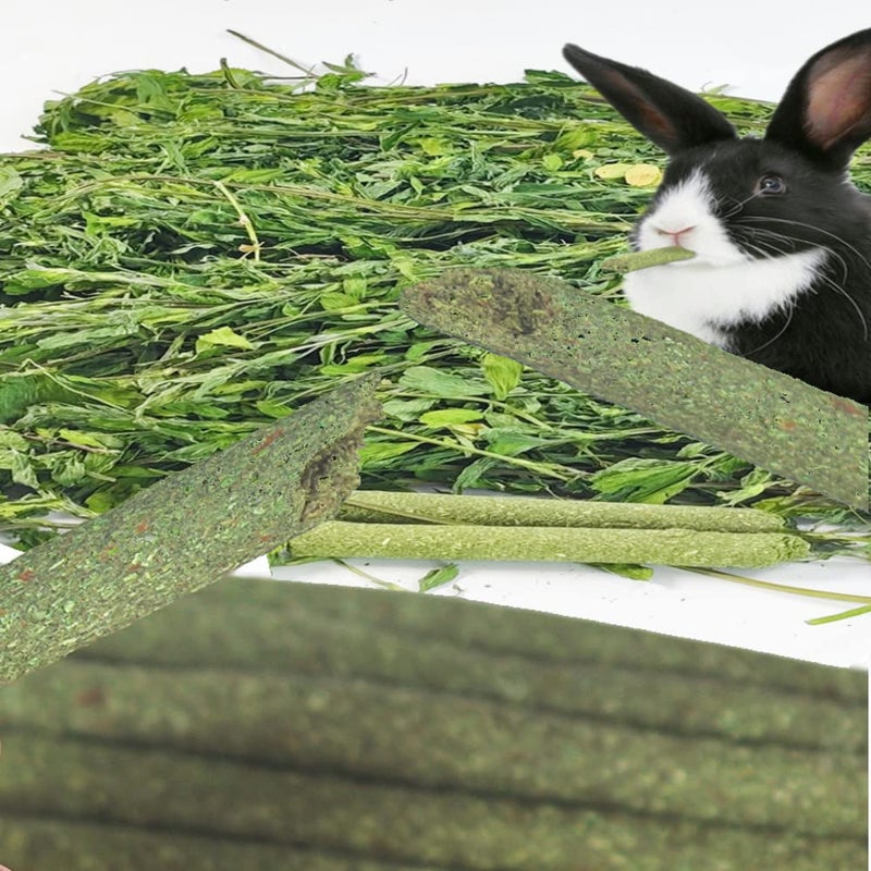 Dbeans Flourithing 150g 3 Types of Combined Chew Toys Molar Sticks Sweet Bamboo Apple Branch Timothy Grass for Pets Chinchilla Squirrel Gerbil Hamster Squirrel Guinea Pigs - Image 4